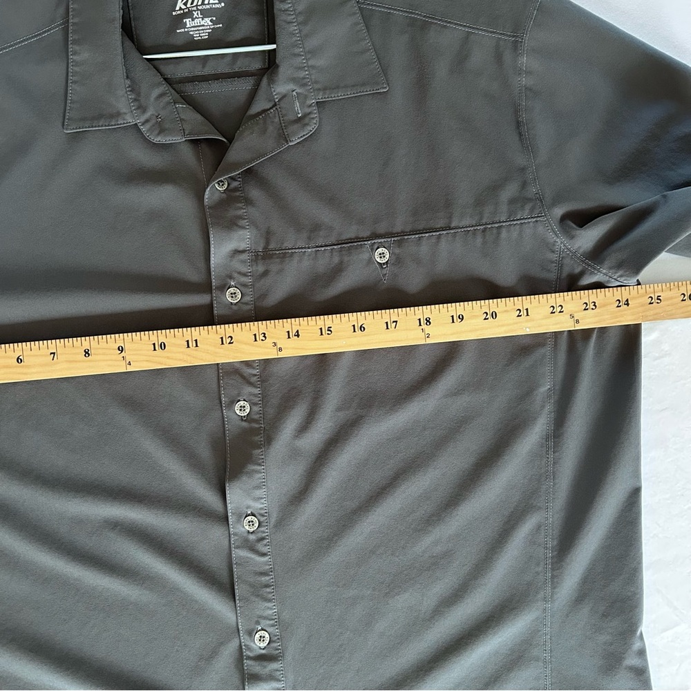 Kuhl Shirt Mens XL Gray Short Sleeve Button Up Outdoor Hiking Lightweight - Picture 7 of 8
